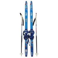 Детский лыжный комплект(лыжи, палки,комбин.крепл.) рост 100